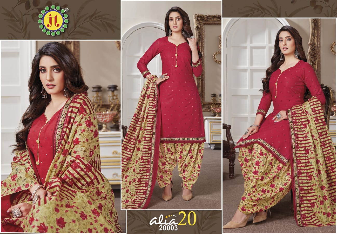 Jt Alia 20 Casual Daily Wear Printed Cotton Dress Material Collection